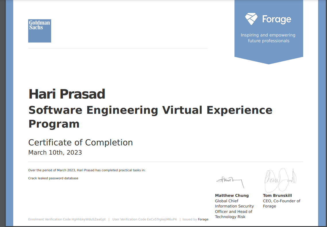 Software Engineering Virtual Experience Program